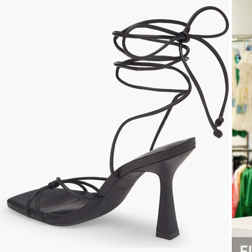 Chic Black Lace-Up Heels by Open Edit - Picture 3 of 8